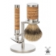 Set da barba Mühle SR95 ROCCA Inox Manico Betulla