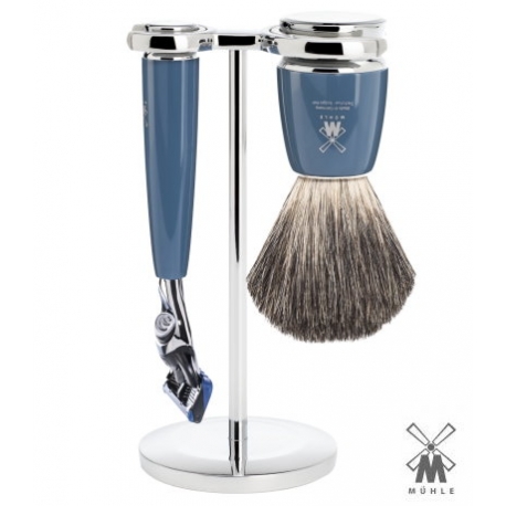 Set da barba Mühle Fusion Blu Petrolio